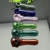 Smoking Pipes bongs Manufacture Hand-blown hookah Colored flat head concave ghost head glass pipe