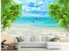 Strand Tapete für Wände 3 d für Wohnzimmer Meer Kokospalme tv Hintergrund Wand