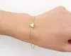 amor coração ouro do estilo fashion-Charme UE pulseiras em forma de pulseira mulheres pulseira com mini-coração