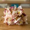 محاكاة السحلية 7 رؤساء cymbidium الاصطناعي زهرة الديكور الزفاف باقة الحرير زهرة للديكور المنزل أوركيد زهرة وهمية