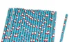 196*6mm Santa Claus Disposable Straws Drinking Paper Straws For Bar Birthday Wedding Decoration Christmas Party Straw Gift 1000pcs