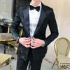 Осенние Blazer Hombre Mens Цветы Blazers Повседневная Клуб Slim Fit Floral Blazer Masculino Americana Hombre Мужская сцена Носить Smart