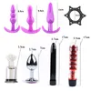 Vibrateur Bondage Set 25pcs Sex Toys pour Femmes Hommes Menottes Pinces À Mamelons Fouet Fessée Sexe Silicone Métal Plug Anal Butt Bdsm2337798