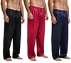 2019 jesienne zimowe męskie odzież nocna kąpiel śpiąca piżama satynowa jedwabne spodnie do salonu piżamą popularne luźne spodnie wysokiej jakości 11829073
