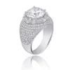 ECED Out Rings for Men Luxury Designer Herren Big Bling Diamond Ring 18k Gold plattiert Kupfer Zirkon Hochzeit Verlobungsring Schmuck L9663215