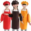 Kids Aprons Pocket Craft Cooking Baking Art Painting Kids Kitchen Dining Bib Children Aprons Kids Aprons 15 Colors Customizable DBC BH2673