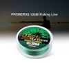 PROBEROS – ligne de pêche monofilament PE de couleurs mélangées, fil tressé solide à 4 brins, 100M