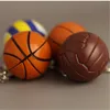 100pcs/Lot New Pvc Mini Basketball Keychains Plastic Volleyball Keyrings for Gifts Round Ball Jewelry Charm Bag Pendant Key Ring Holder