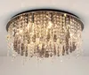 Nowy Design Ściemnialny Luksusowy Kryształowy Kryształowy Żyrandol Żyrandol Oświetlenie Nowoczesne Flush Mount Chandeliers Light Sufit Lampy do salonu Bedroo Myy