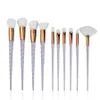 Fil coloré maquillage brosse ensemble fond de teint poudre ombre à paupières maquillage pinceaux cosmétique beauté maquillage outils 10 pièces ensemble RRA6799086279