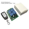 Commutateur de télécommande sans fil DC 12V 4CH, Module récepteur de relais avec télécommande RF à 4 canaux, émetteur 100 Mhz, 433 pièces