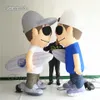 Custom impresso Publicidade inflável Figura Mascot 2m Arrefecer Blow Up Character modelo com um Sports Promotion Equipamentos prancha para exibição