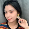S925 Silber Nadel Neue Koreanische Süße Candy farben Mädchen Stud Ohrringe Temperament Persönlichkeit Blume Perle Quaste Ohrringe