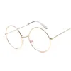 ファッションサングラスフレームラウンドメガネフレーム女性男性レトロミオピア光学金属透明レンズブラックシルバーゴールド眼鏡oculos1