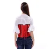 Steel Boned Underbust Leather Corset Top Women Steampunk Padded Lace-up Vintage Sexy Lingerie Clubwear Slimming Body Shaper Waist Trainer