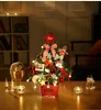مصغرة شجرة عيد الميلاد مع مجموعة أضواء عيد الميلاد مجموعة شجرة