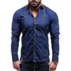 Men's Casual Shirts Men 2021 Brand Fashion Slim Solid Long Sleeve White Dress Shirt Plus Size Cotton Men's Clothing 4XL1