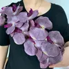 6 stks Moth orchideeën Phalaenopsis Butterfly Orchid Flower Big Size Heads 6 Colors for Wedding Decoratieve kunstbloemen