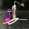 Accessori per bong in vetro per bottiglia d'acqua con gancio a mano, tubi per fumatori in vetro colorati mini multicolori Tubi a mano Miglior tubo in vetro con cucchiaio