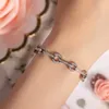2019 mais novo design 925 prata esterlina 18 cm corrente pavimentar zircônia cúbica cristal moda feminina pulseira para mulheres presente da menina
