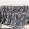 Couverture à 4 couches en gaze de coton et mousseline, pour lit, canapé, couvre-lit d'été, climatisation, pour enfants et adultes, Promotion rose