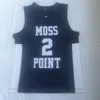 Moss Point #2 Devin Booker Basketball Shirt Mens Devin Booker High School Basketball Jerseys Stitched Sports Uniform