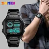 Skmei top luxo moda esporte relógio homens 5bar relógios à prova d'água cinta de aço inoxidável relógio digital reloj hombre 1335 y19051403