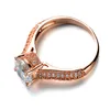 Solitaire Ring R036 Elegant Crystal 18K Rose Gold Plated Made With Genuine Austrian Crystals Full Sizes Wholesale