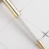 Creative Crystal Glass Kawaii Ballpoint Pens Big Gem Ball Pen With Large Diamond 10 Colors School Office Supplies