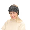 Kobiety Dzianiny Szydełka Pałąk Zimowy Sporty Hairband Turban Ponytail Czapki Rozciągliwe Headwrap Hear Warmer Beanie Cap Opaski
