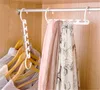 clothes hangers 3D space saving magic clothing racks closet organizer with hook white color clothing hangers