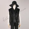 Women's Fur & Faux Natural Vest With Collar Party Waistcoat Jackets Knitted Gilets Women Wool Colete De Pele Coelho1