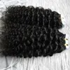 Kinky Curly Remy Tape Hair 100% Extensions de cheveux humains Bande 40pcs dans les extensions de cheveux humains