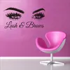 Lash Sobrancelhas Olhos cito Decalques Moda Criativa Vinyl Cílios salão de beleza adesivos de parede Sobrancelhas loja Decor