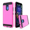 Étui de protection double couche à Texture métallique, pour J2 core/J260/J3 2018/J7 2018/A8 2018, matériau TPU + PC brossé pour LG K40 MetroPCS