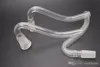 Glas J Hook Adapter Vatten Bongs Ash Catcher DIY Tillbehör 14mm 18mm Kvinna Man Tjocka Pyrex Glass Straw Curve Pipes