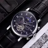 손목 시계 최고의 브랜드 남성 시계 패션 MEC Hanical Automatic Watch 럭셔리 가죽 스트랩 다이아몬드 DATEM OONP hasem ovementw ristwatchesf orm enf ath