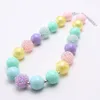 Nieuwe snoep kleur mode baby chunky bubblegum handgemaakte meisjes kids diy strass kralen ketting sieraden voor kind cadeau