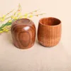 熱い自然の小さな木製のワインカップのプリミティブ手作りの自然な木造のマグカップ朝食ビールミルクドリンクウェアウッドカップティーカップT2I5726-1