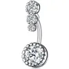 316L Rostfritt Stål Diamant Belly Knapp Ringar Allergi Gratis Zircon Navel Ring Sexiga Kvinnor Kropps Smycken