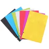 100 pièces sacs à épreuves refermables sacs de papier d'aluminium sac plat métallique mylar feuille ziplock aliments sacs de rangement de rangement de poche couleurs 5639912