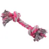 18 cm Cotton Rope Pet Dog Toy Puppy Cat Chew Knot Dålig flätad benrep tänder Rengöring Molar Toy Pet levererar slumpmässig färg 1276879