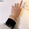 Donia joyería brazalete de lujo moda europea y americana exagerada gran molino de viento pulsera de cobre de perlas de cinco hileras personalizada des279Q