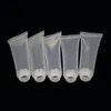 20pcs Tubes de brillant à lèvres vides Conteneur Emballage cosmétique En plastique souple Transparent 8 ml 12 ml Voyage Squeeze Lipgloss Tube PE Couvercles brillants