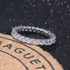 Vecalon Eternity ring Real 100% 925 Sterling Silver Full Diamond Engagement wedding band rings For women men Finger Jewelry287b