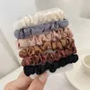 Elegant French Satin Pony Tails Holder Hairband Imitation Silk Ropes Classic Headband Elastic Hair Rope 6pcs/set Wholesale