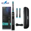 Seago Sonic Tandborste Rechargeable Electric Pensel Tand tandborste för resor Vattentät Elektrisk borste med resefall J190627
