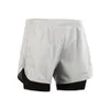 heren 2in1 hardloopshorts sneldrogend ademend actief trainingsoefening joggen fietsbroek met langere voering cs y8253lgys311d