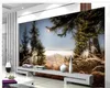 カスタム任意のサイズの美しい自然の風景背景の壁の壁の壁の壁紙リビングルームのための3 d