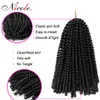Nicole 8 tum nubian virkning flätor ombre färg jul syntetisk flätning bomb hårförlängning för svarta kvinnor 9350231